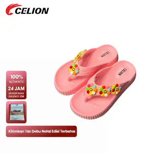 CELION Sendal Anak Lucu Imut Empuk Antislip Kode 3108-DS1 Size 24-35 Bahan Eva Rubber PVC Nyaman dan Aman untuk Aktivitas Anak