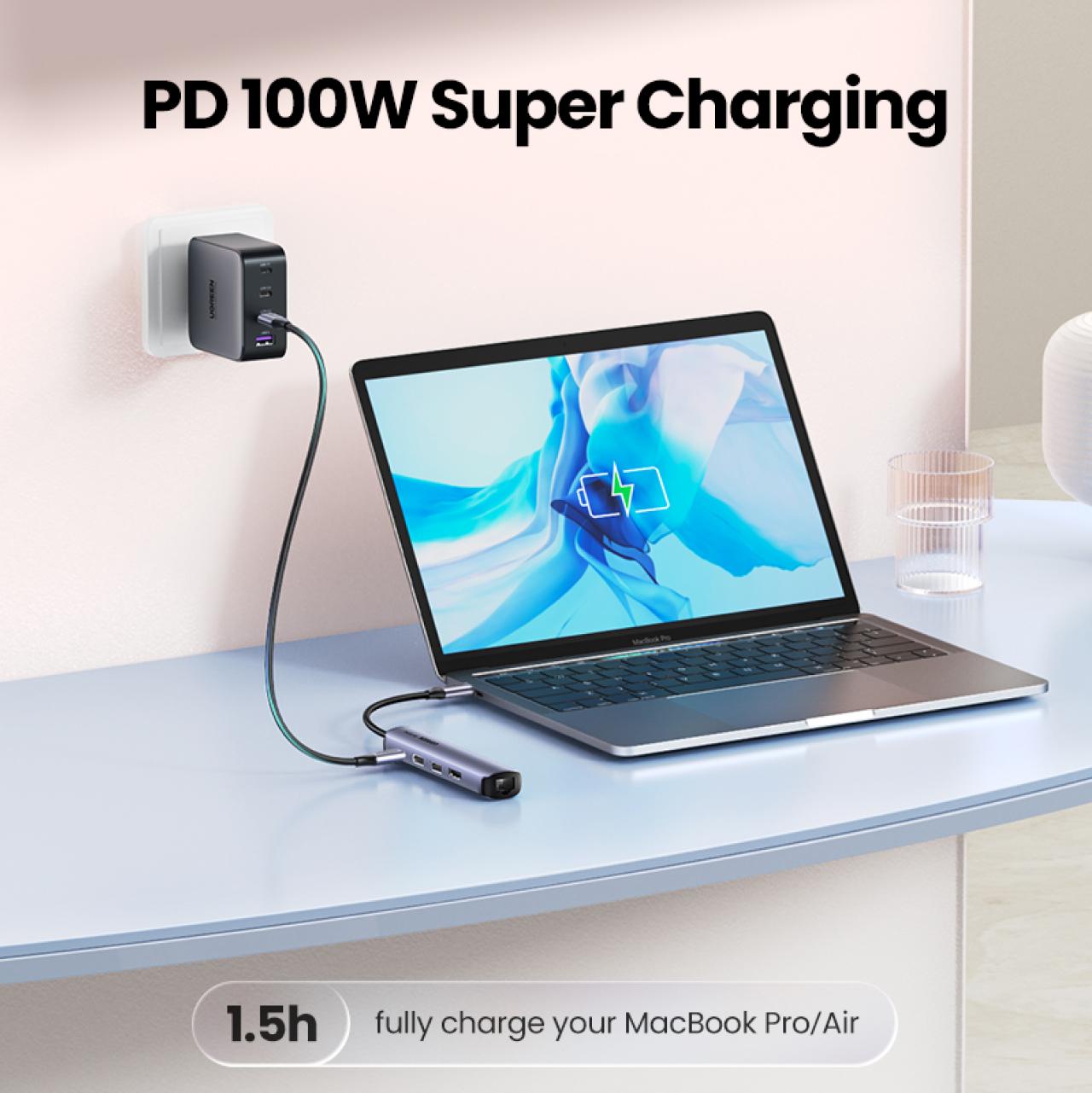 UGREEN Hub 5 in 1 USB A to 4 USB A 3.0 - Black CM219 25851