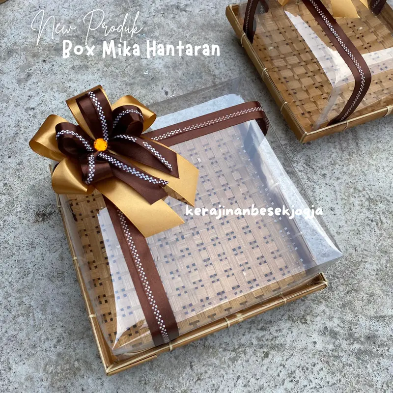 TERLARIS | PIRING KOTAK MIKA HIAS PITA | piring hampers box hantaran piring jogja box hampers parsel makanan bingkisan 4