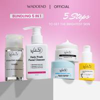 Gambar [ BUNDLING 5 IN 1 ] ︎︎WADOEND - Aha Bha Pha active Serum  Niacinamide +  Midnight Hydration Cream + Nourishing Day Cream + Hydrating Essence Toner + Daily Fresh Facial Cleanser -  Perawatan Wajah & Membersihkan Kotoran Mencerahkan Melembutkan Vitamin dari W a d o e n d Kota Administrasi Jakarta Utara 1 Tokopedia
