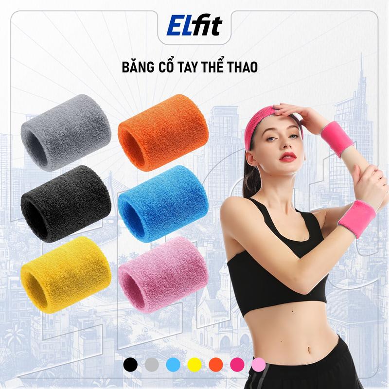 Băng Đeo Cổ Tay Cotton Thể Thao Thấm Mồ Hôi Mềm Mại Tập Gym Tennis Cầu Lông Bóng Bàn Chạy Bộ Đạp Xe - Tập Thể Dục, Tập Aerobic