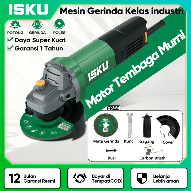 ISKU Mesin Gerinda Tangan 850W Dan 500W 600W  Angle Grinder Multifunction/Hand Grinding Machine