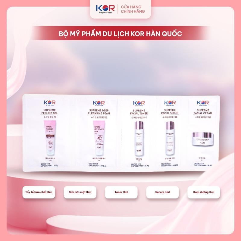 3 Bộ Mini Kit Chăm Sóc Da Gồm 5 Sản Phẩm Của KOR