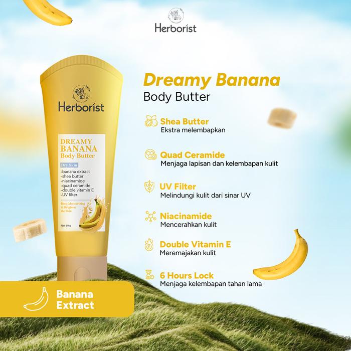 Gambar Herborist Body Butter 80g/Losion Tubuh - Dreamy Banana, herborist Body Butter dari Pommyshop21_NEW Kota Administrasi Jakarta Barat 5 Tokopedia