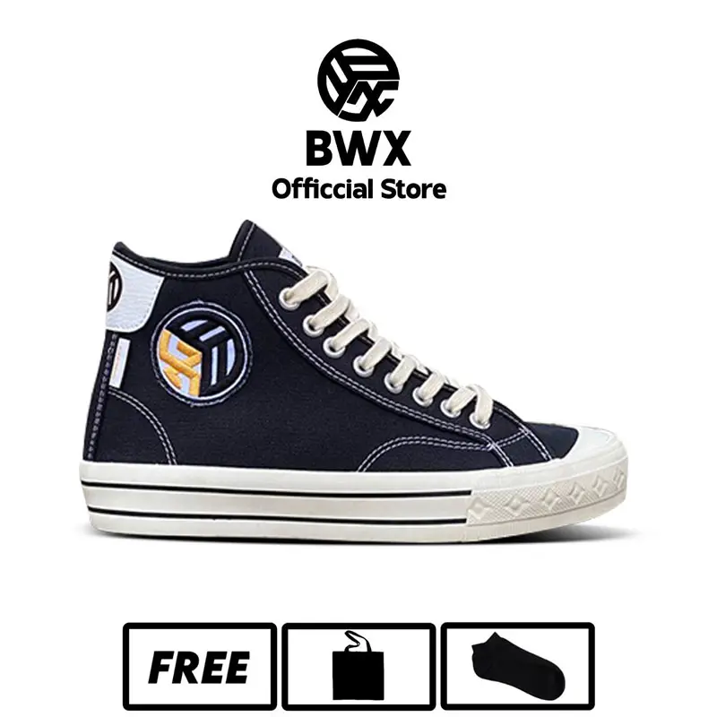 Bwx - Sepatu Bwx Classic High Black White Sepatu Sneakers Casual Pria Wanita 100% Original Bnib 36 - 44 Canvas Shoes sepatu  retro sepatu  hi sekolah buat