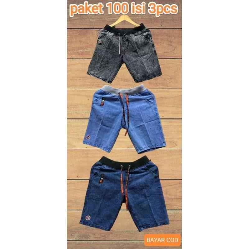 PAKET 100RB ISI 3PCS/CELANA PENDEK JEANS  DEWASA MURAH 5