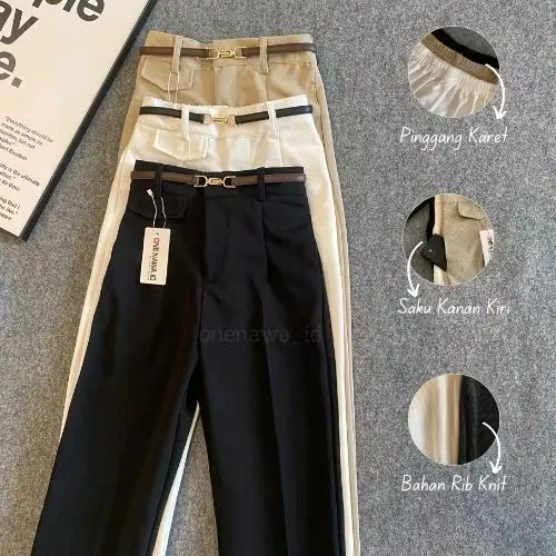Celana Kulot Kenit ORO PANTS Premium Celana Panjang Wanita New