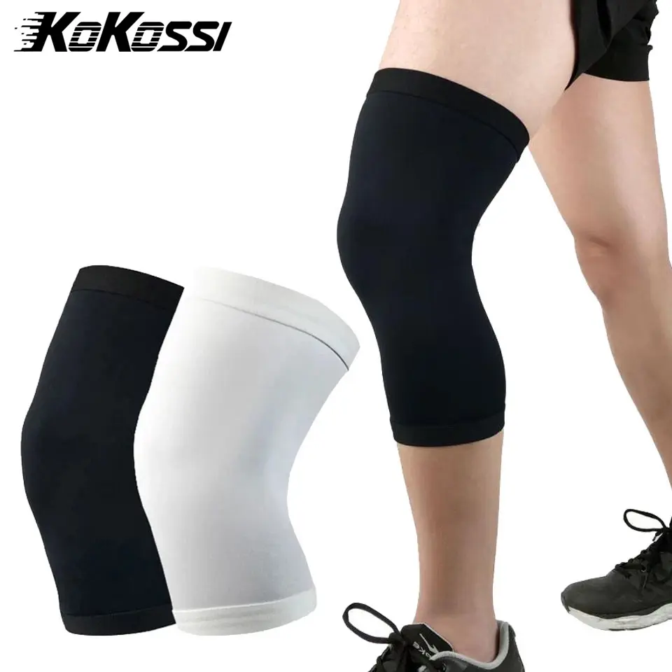 Nẹp Hỗ Trợ Đầu Gối Nén, KOKOSSI, 1 Miếng, Bảo Vệ Tay Áo Chân, Thích Hợp Cho Phòng Tập Gym Thể Dục, Thể Thao, Bóng Rổ, Bóng Chuyền, Chạy, Yoga, Đệm Đầu Gối Đàn Hồi