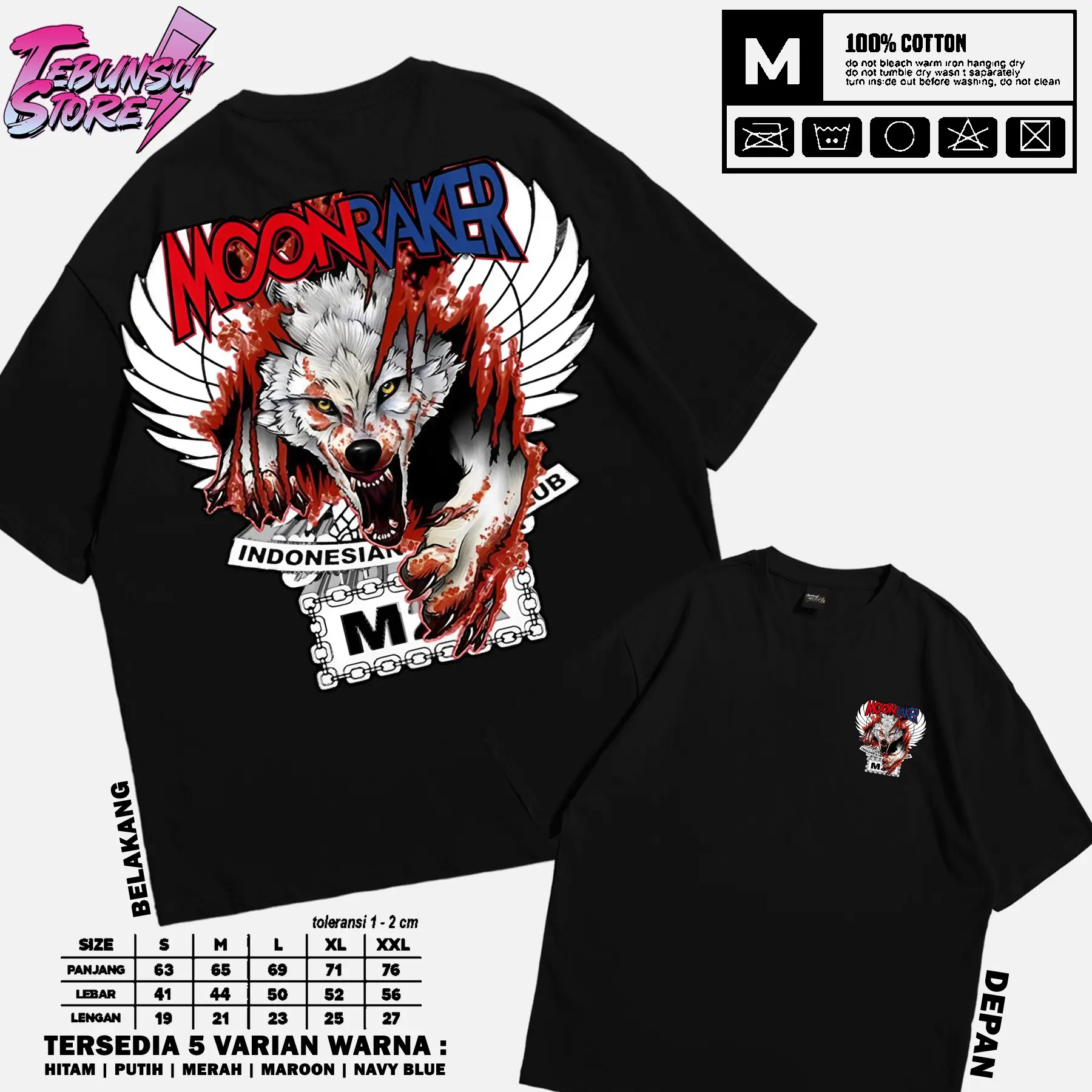 Kaos MOONRAKER / Vol 03 / Kaos Keren MOONRAKER GANK / Bahan Cotton Combed 30s / Sablon Plastisol dan DTF Printing / T-Shirt Distro Pria dan Wanita / Gratis Ongkir / Baju Santai / Kaos Oblong / Atasan Pria / Panjang 63cm hingga 76cm High Oversize Variasi