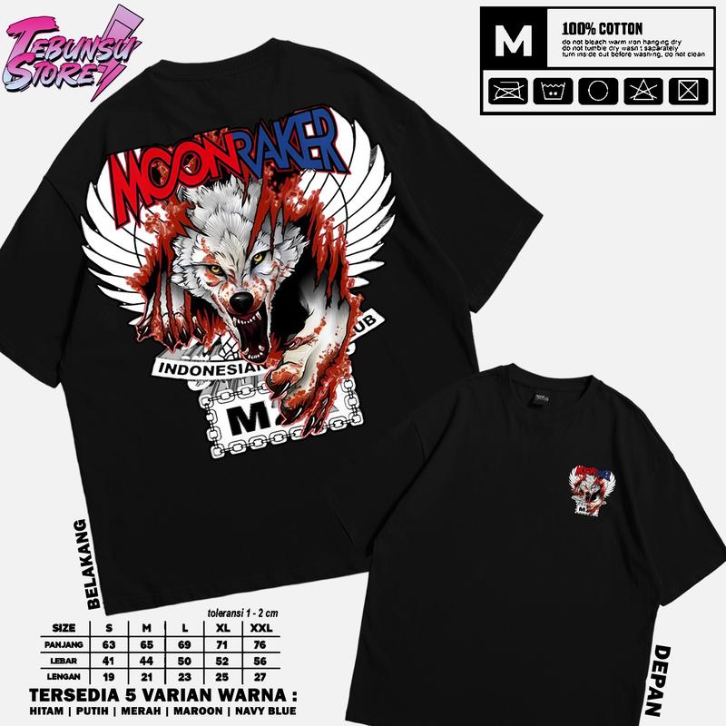 Kaos MOONRAKER / Vol 03 / Kaos Keren MOONRAKER GANK / Bahan Cotton Combed 30s / Sablon Plastisol dan DTF Printing / T-Shirt Distro Pria dan Wanita / Gratis Ongkir / Baju Santai / Kaos Oblong / Atasan Pria / Panjang 63cm hingga 76cm High Oversize Variasi 0