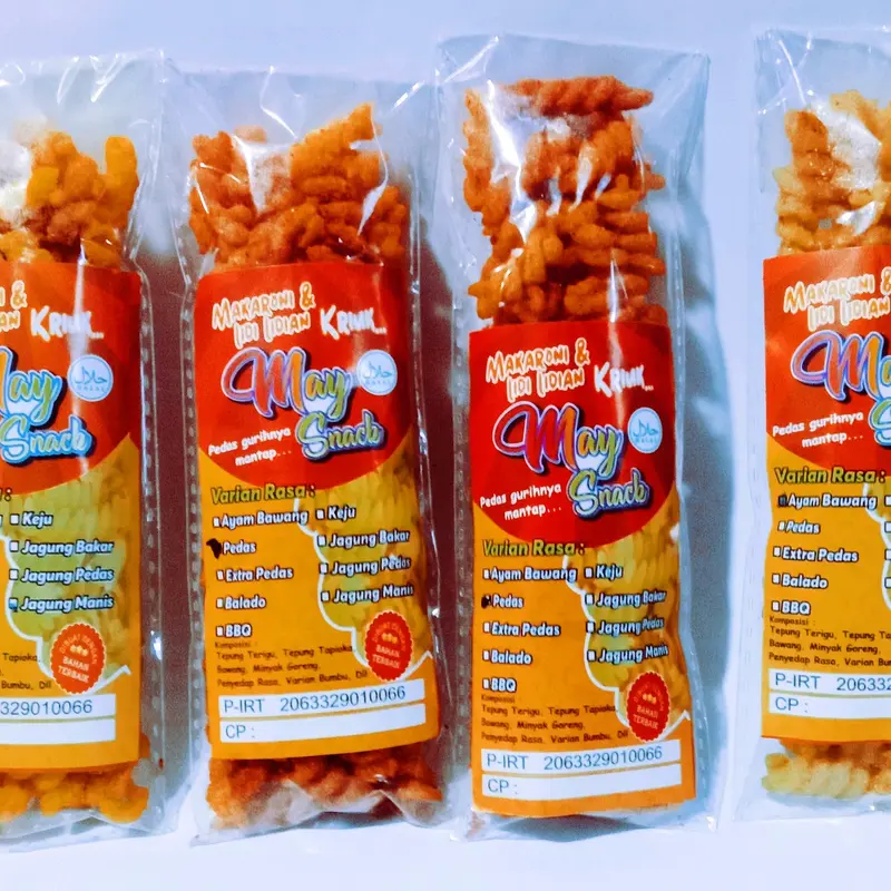 makaroni gandum  spiral 9 variasi rasa paket 10 pcs Bawang Food Noodles Pasta Macaroni Ayam Bbq   Snack Manis Pedas Jagung Cemilan Makanan kripik Keripik 3