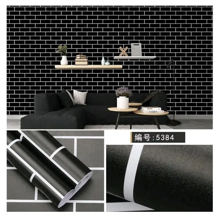 WALLPAPER DINDING MURAH MOTIF BATA COD BAYAR DITEMPAT - 45CM X 5 METER stiker 6