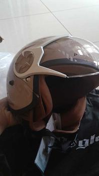Product Review of Cargloss YRH Hijab Retro Helm Half Face - Mocca from d**a 1