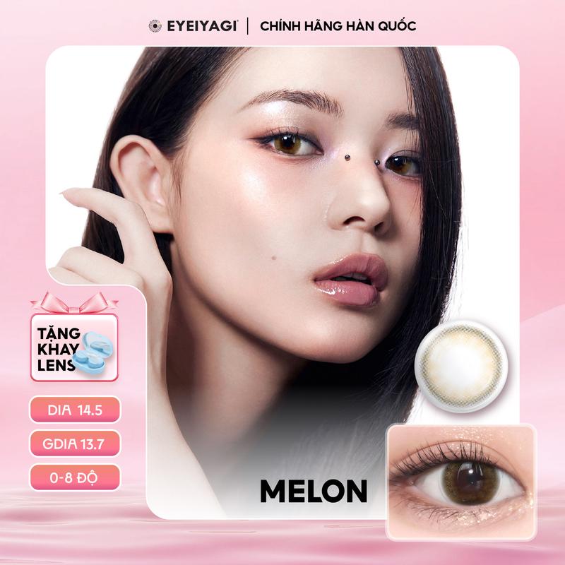   NEW  MELON - Kính áp tròng cận thời trang Hàn Quốc 3 tháng | Độ cận 0-8 DIA 14.5mm| 