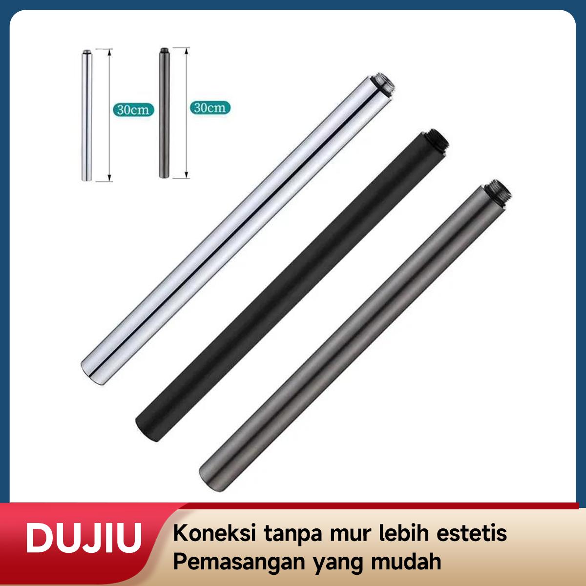 Batang Ekstensi Kepala Shower DUJIU 30cm – Stainless Steel Chrome Anti Karat, Perpanjangan Kepala & Selang Shower, Desain Praktis Mudah Dipasang, Cocok untuk Semua Jenis Kepala Shower, Stabil Kokoh, Aksesori Kamar Mandi Premium.