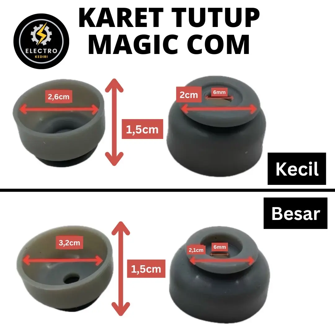 ￼Karet tutup magic com (bagian tengah tutup) Kecil dan Besar UNIVERSAL