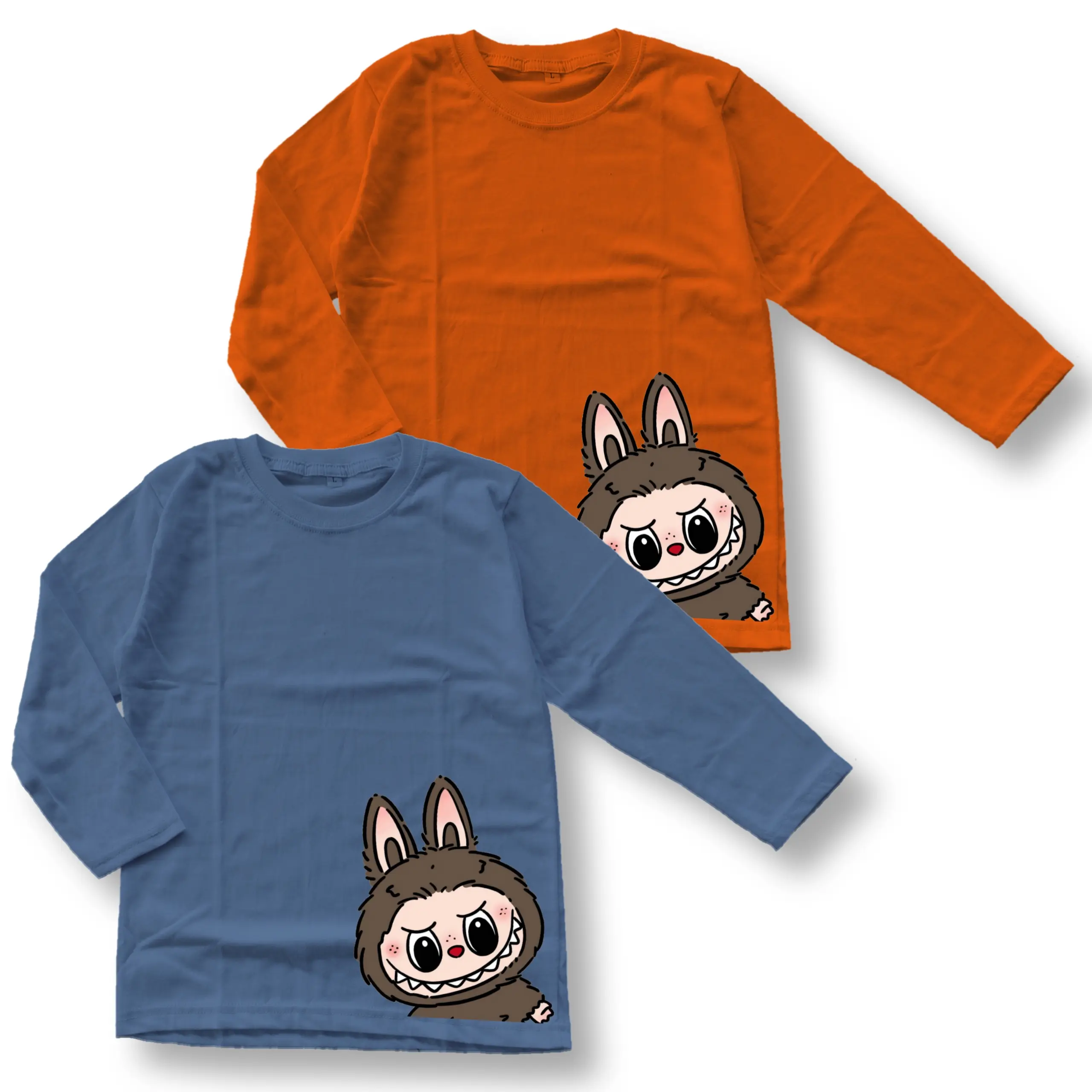 Baju Kaos LABUBU anak perempuan Lengan panjang usia 3,5-14 Tahun bahan cotton combed premium