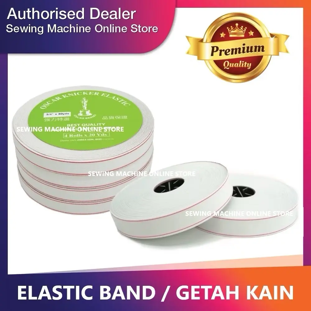 ￼Borong Murah Getah Kain / Getah Pinggang Kain / Getah Seluar / Getah Kain 1/2'' , 3/4'', 1'' / Alat Jahitan