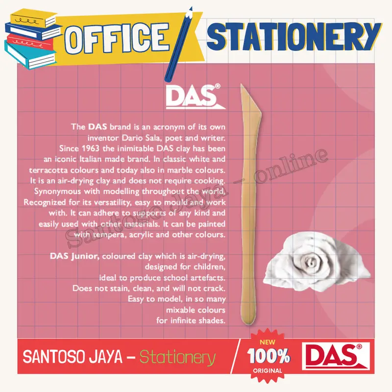 DAS Clay Modelling Materials WHITE - PUTIH - TERRACOTTA - COKELAT 500 Gr 4