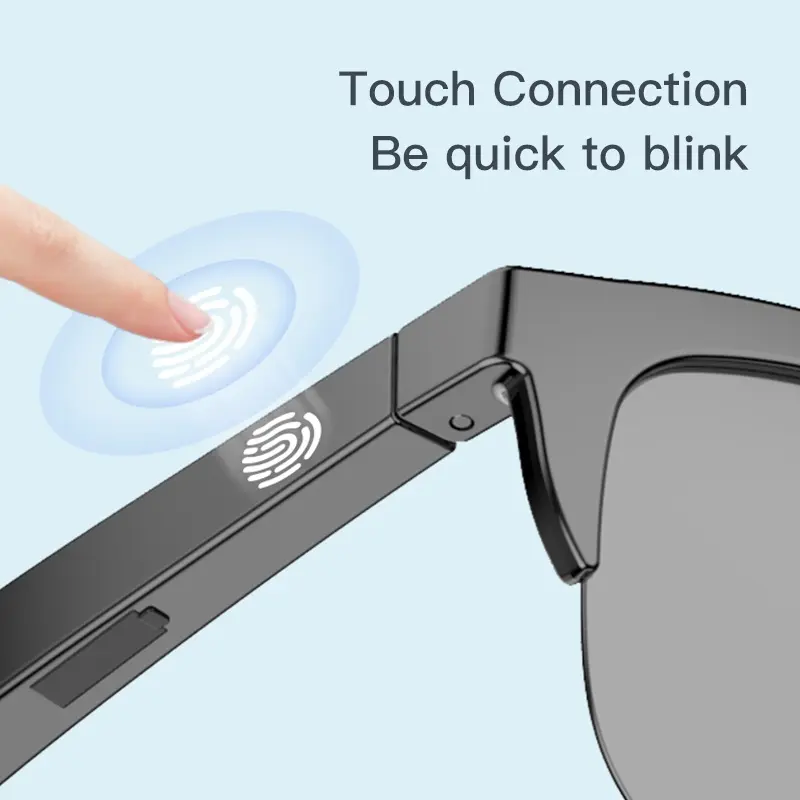 Kacamata Pintar TWS Wireless Bluetooth 5.3 Anti-Blue Eyeglasses Sport HD Audio Hands-Free Music - Earphone, Headset 8