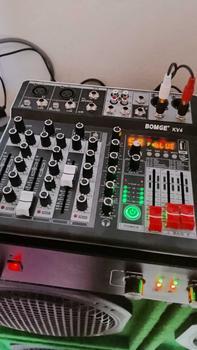 Product Review of BOMGE 4/6 Channel Audio Interface Sound Board Mixing Console 16-Bit 99DSP DJ Mixer Audio Reverb Effect +48V Phantom Bluetooth Studio Audio Mixer For Karaoke Studio Streaming from a**3 1