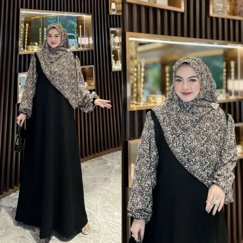 Azra Flower Set hijab by Velino collection Dress Muslim Setelan 0
