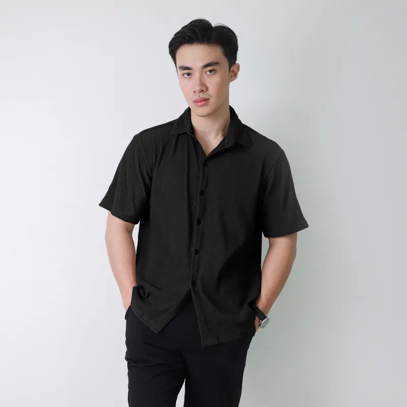 MSMO Men Kody / T-shirt Knit Pria / Baju Knit Pria Navy Tebal Knitwear