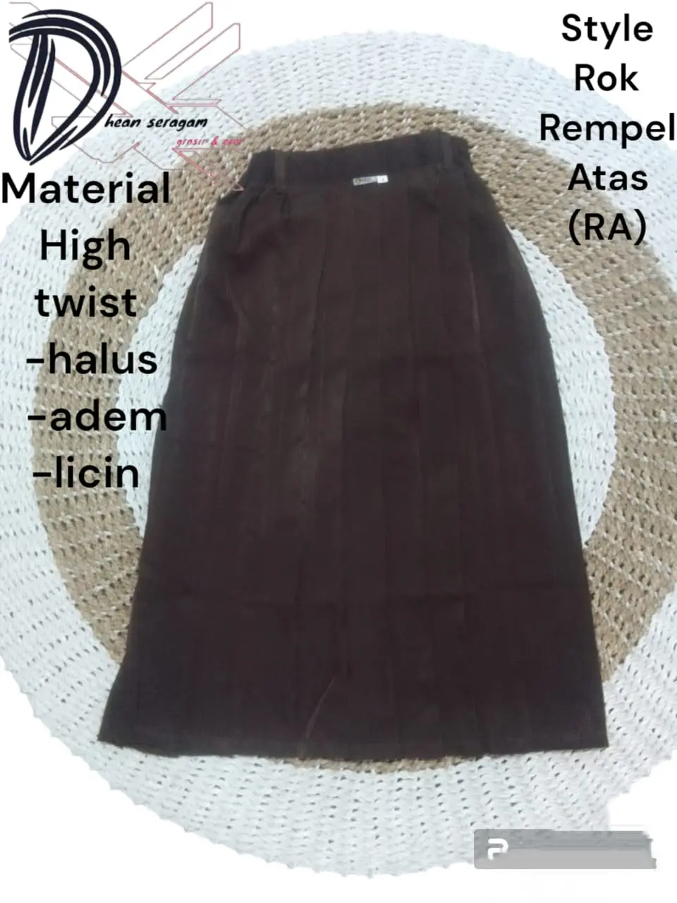 SERAGAM SEKOLAH SD/MI MADRASYAH ROK PRAMUKA FULL REMPEL BAHAN HIGH TWIS LICIN Fashion Nyaman Wanita Panjang