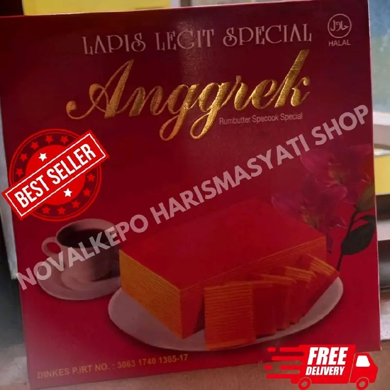 Lapis legit spesial VIRAL ANGGREK PALMERAH / GRATIS ONGKIR Bisa COD Enak basah berminyak harum lembut di jamin ke tanggihan / suhu ruangan 7 hari 7