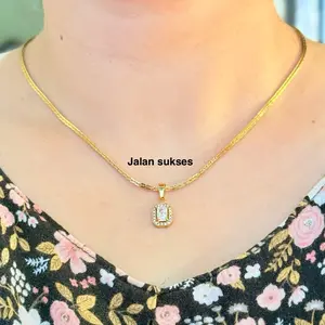 (Kait lobster embos 750) kalung ITALY SANTA KOTAK liontin permata atau sim er