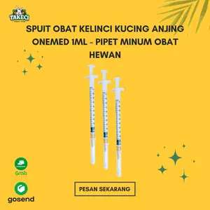 Spuit Obat Kelinci, Hamster, Kucing, Anjing Onemed 1-3 ml - Pipet Minum Obat Hewan