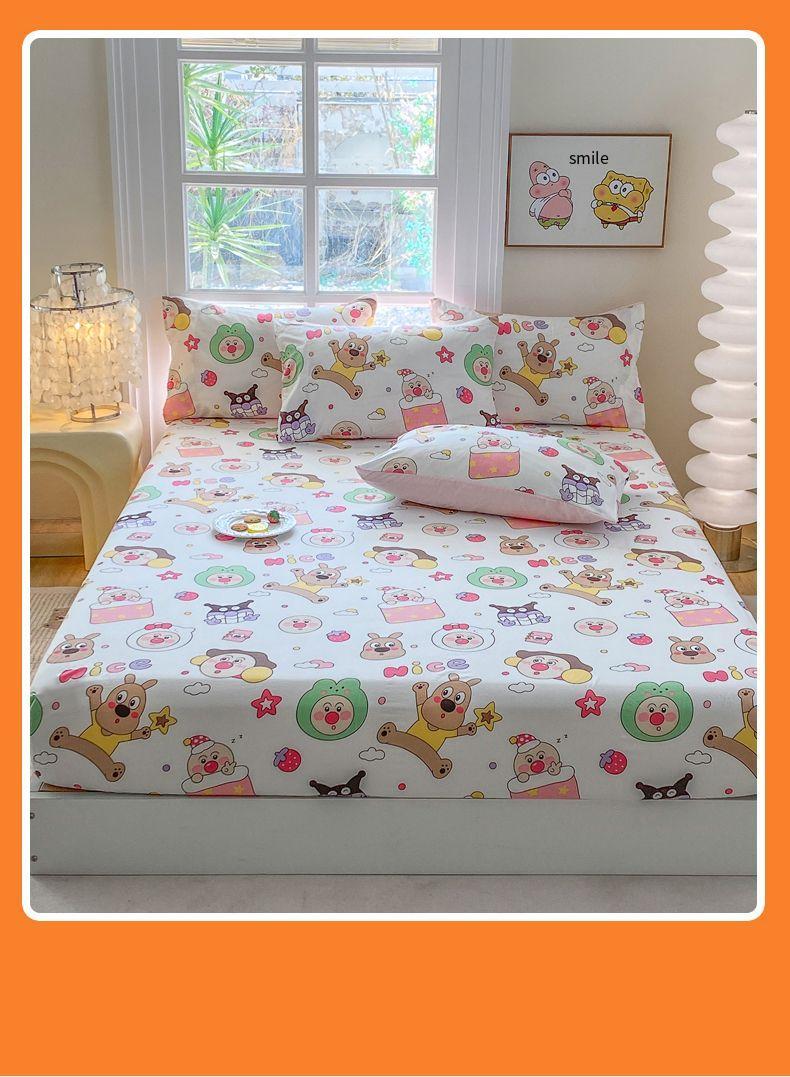 Product Introduction of Cartoon style Premium Cotton 3in1 Bedsheet Cadar Single/Queen/King Size Fitted Bedsheet 950 TC Getah Keliling Free Pillowcase (Cadar Murah) cadar  tds 39