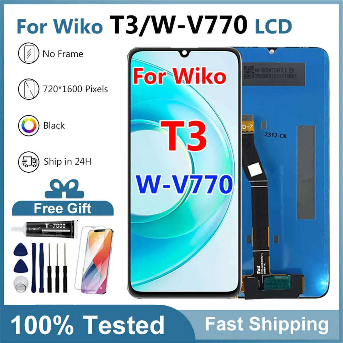 6.6 inch Compatible With For Wiko T3 LCD W-V770 Display Touch
