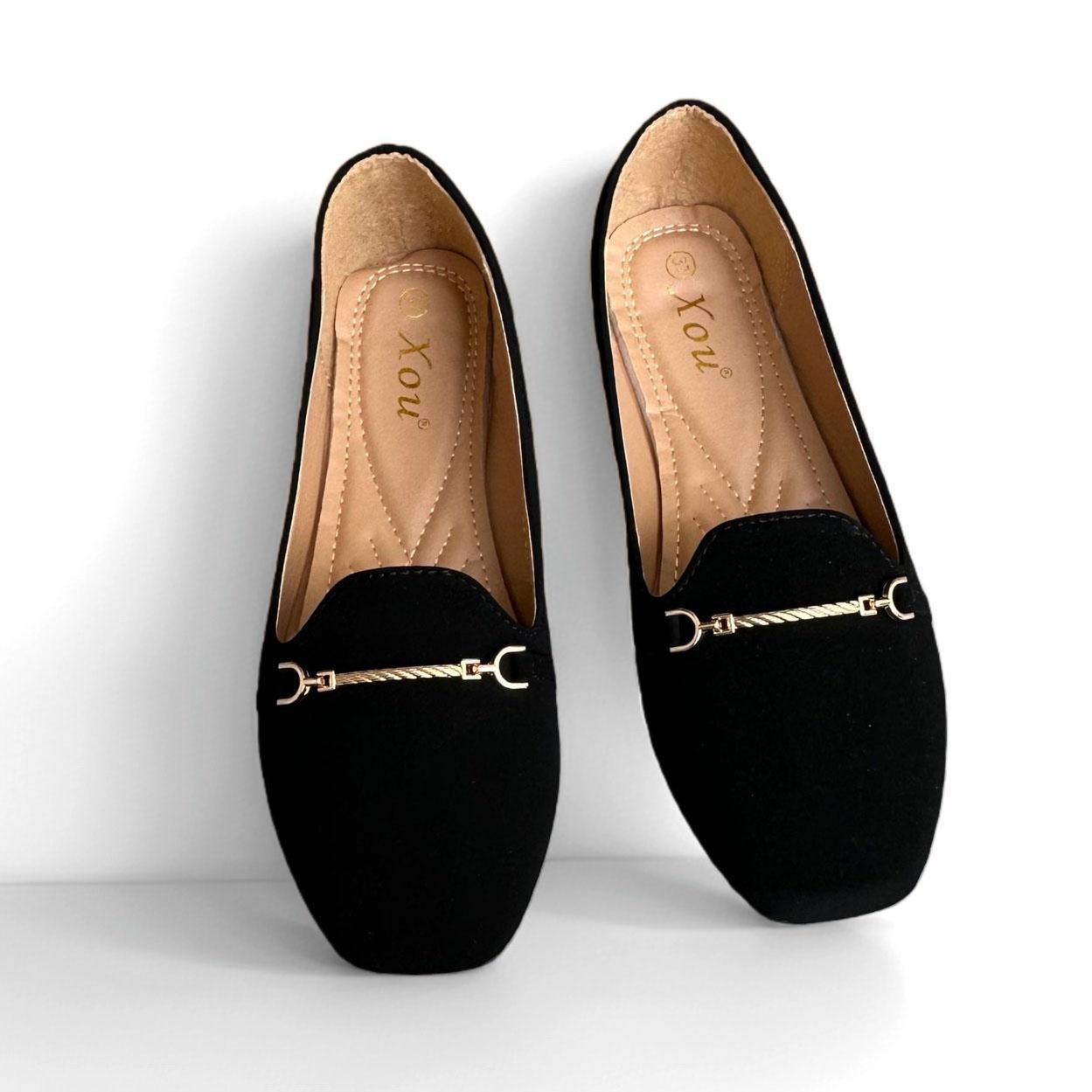 XOU Fashion new Flatshoes Wanita Retro Elegan dan Sederhana Sepatu Wanita A-38 dengan Desain Klasik dan Sepatu Flat Wanita Kekinian - Model Korea Elegant