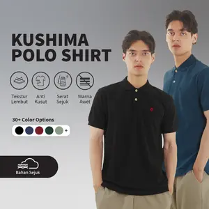 MATSUDA Baju Kaos Polo Shirt Dewasa Polos Pria Kerah Katun Kushima Pendek