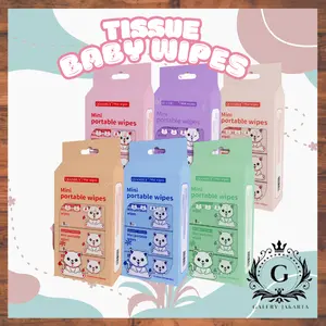GaleryJak 1 Pack Tissue Basah Mini Tisu Basah  Tissue Basah Lucu Wet Wipes