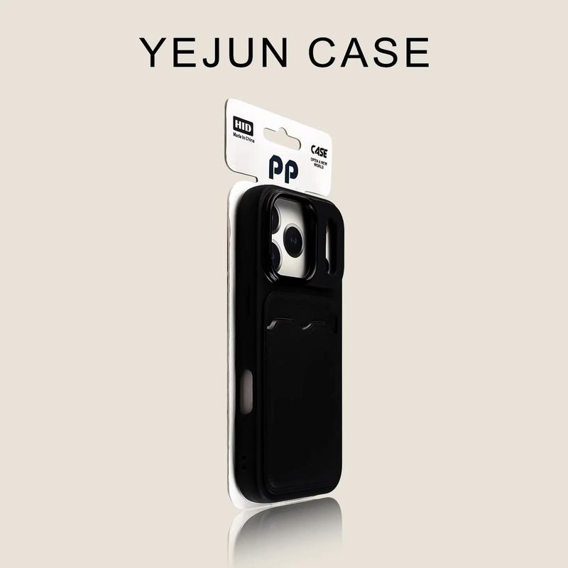 Ốp lưng da màu trơn với ngăn đựng thẻ cho iPhone 18/17 Pro Max, thiết kế mới, lưu giữ ảnh, tương thích với 15 Pro/16 Plus, bảo vệ toàn diện, chống rơi vỡ cho 14, bảo vệ cho 13, dành cho 12/11