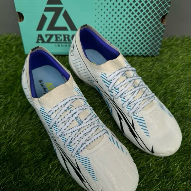 AZERO - Sepatu Bola Excelon Putih Biru Outsole KDH Size 39-43 Sepatu Bola Dewasa sepatu bola lapangan 5