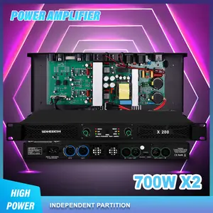 power amplifier stereo 700Wx2 ampli D class XLR output interface Stereo mode/parallel mode