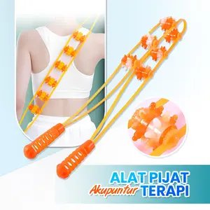 Pijat strip punggung rol panjang buatan tangan tanpa meminta siapa pun untuk memijat bahu, leher, pinggang, dan punggung di rumah
