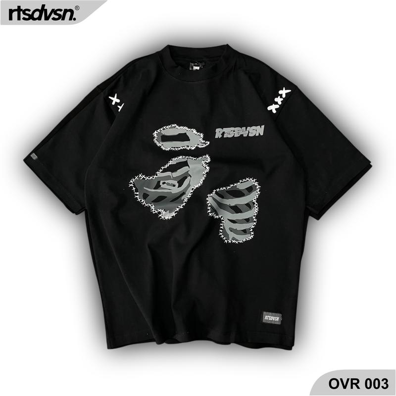 BAJU RTS OVERSIZE 003 MOTIF NEW BONE | BAJU CEWEK/COWOK | BAJU OVERSIZE KEREN | FREE STIKER DAN GANTUNGAN KUNCI 0