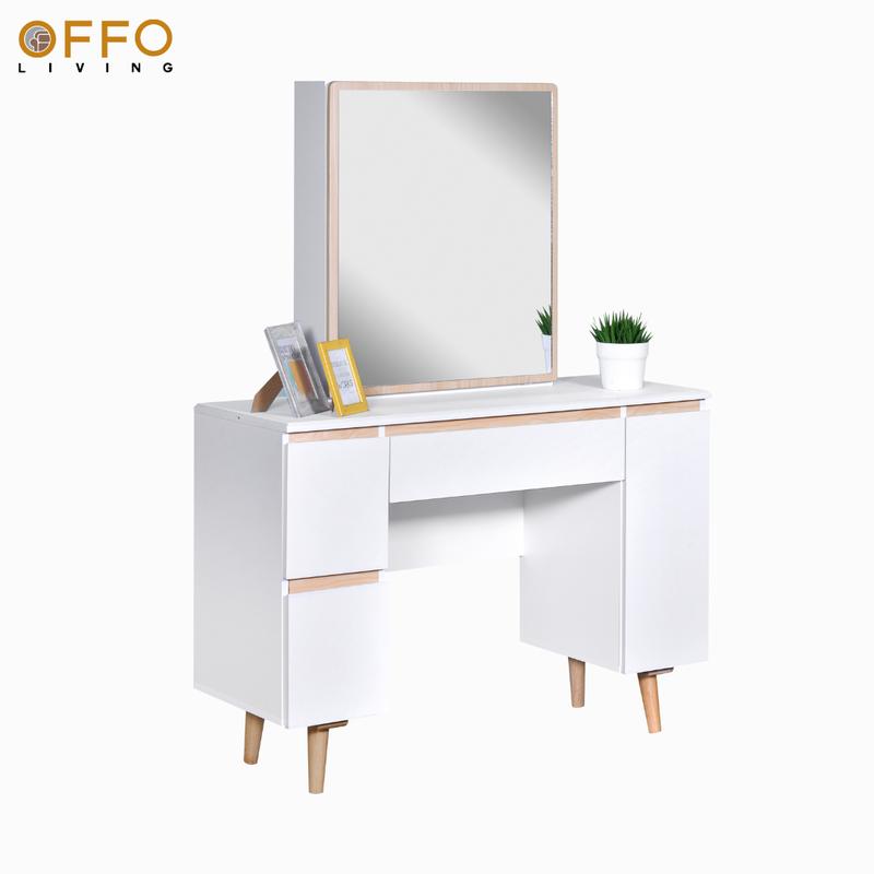 Offo Living - Meja Rias Elegan Dengan Laci Tipe Lotus 2
