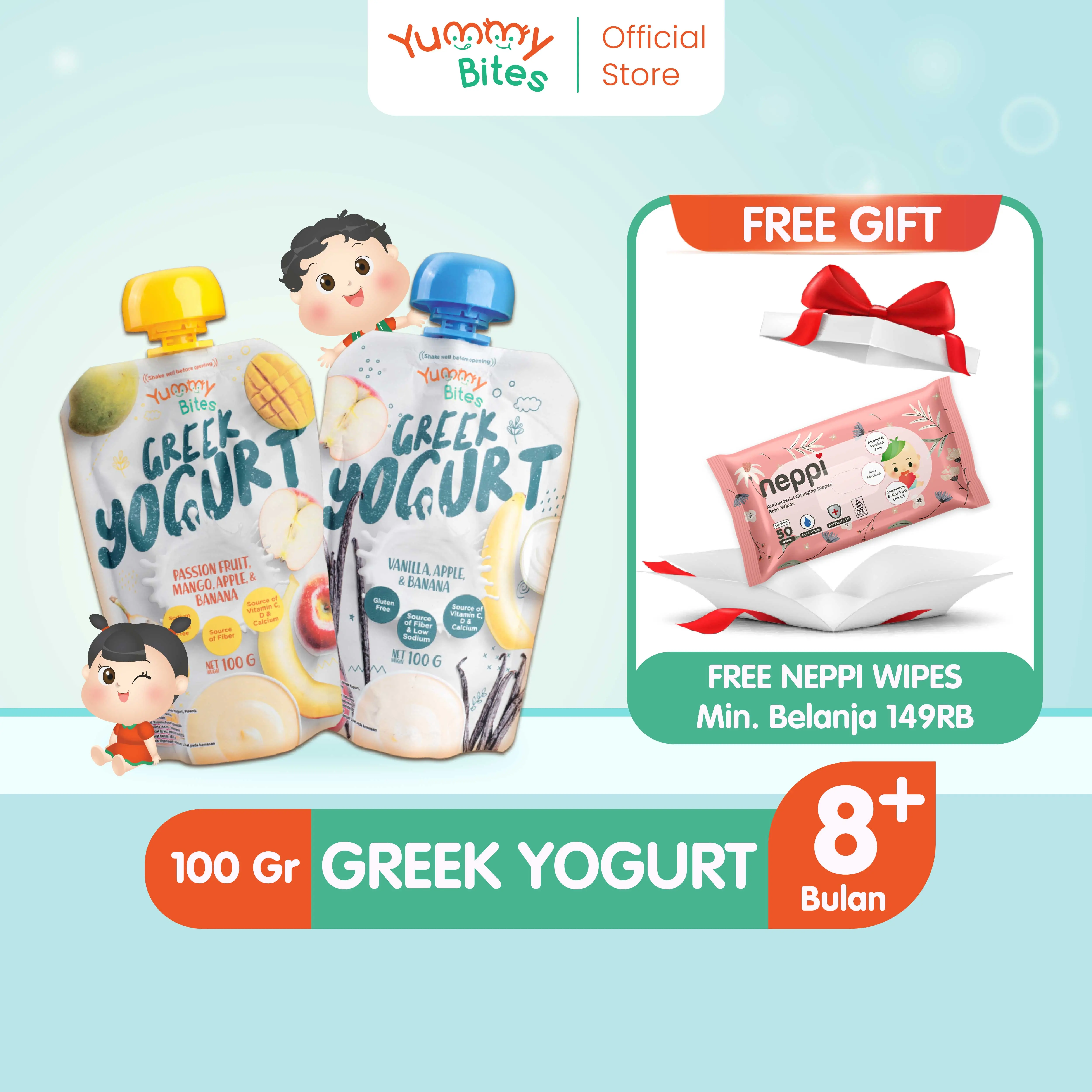 Yummy Bites Greek Yogurt 100 GR Snack Baby/ Cemilan bayi