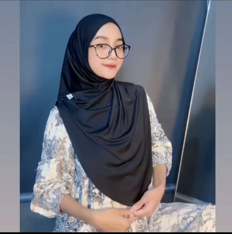 By Assalam - 88RB Dapat 7pcs terbaru paker uaha Bergo hamidah non pet tanpa ped bergo jisso olivia oval  jersey premium grosir Hijab Simple Nyaman Panjang Kerudung Instan Casual 3