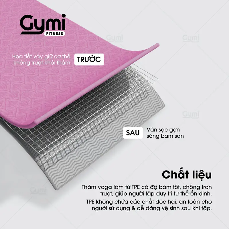 Thảm Tập Yoga | Thảm Tập Gym TPE Siêu Bền 6mm 8mm 3