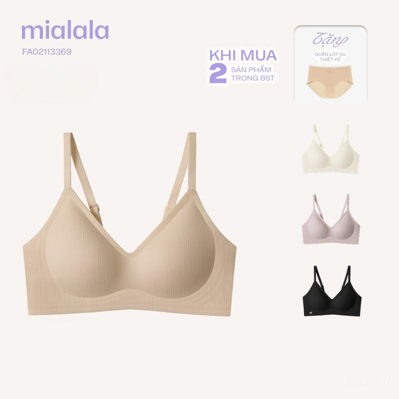 Áo ngực Nữ MIALALA 3369 FAL04073369 không gọng su mềm mát đệm mút 0.5cm siêu định hình không viền tàng hình