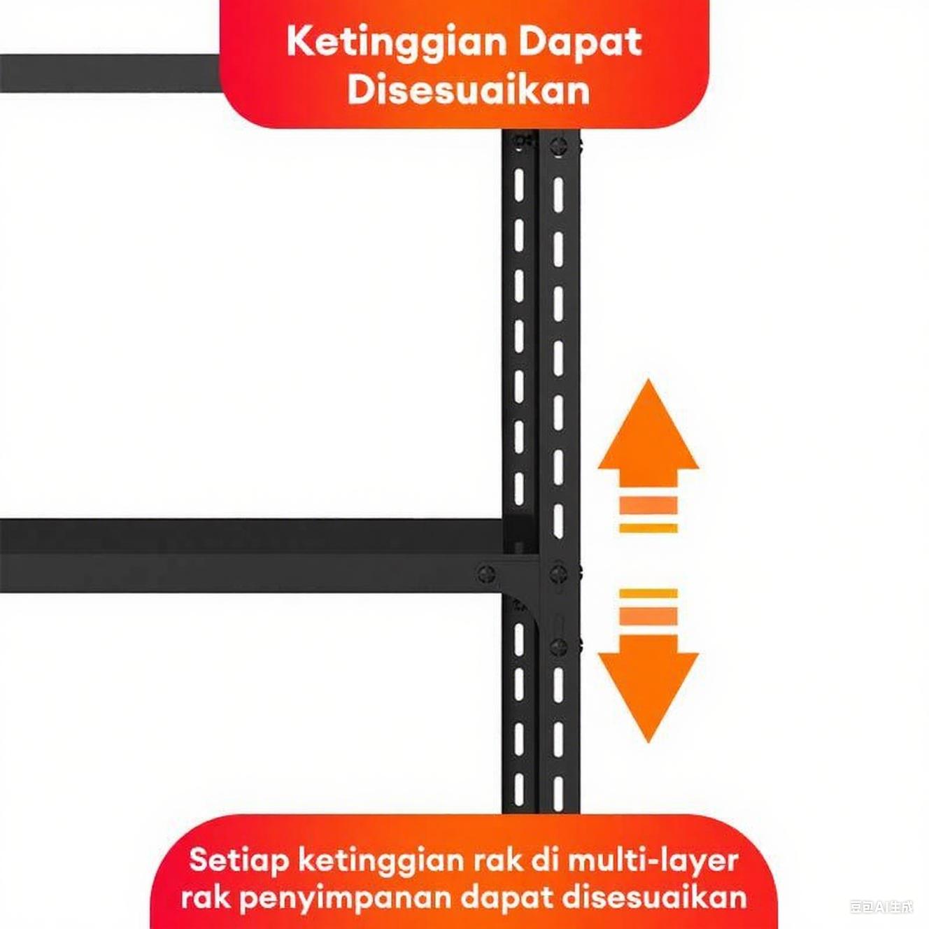 Rak Sudut Baja Full 5/6 Lapisan Tersedia Rak Penyimpanan Serbaguna Cocok untuk Berbagai Skenario Sepanggah Gudang Supermarket Dapur dll Beban Tahan dan Tahan Lama 1,2 mm Ketebalan Plat Besi 3/4/5/6 Tingkatan Ketinggian
