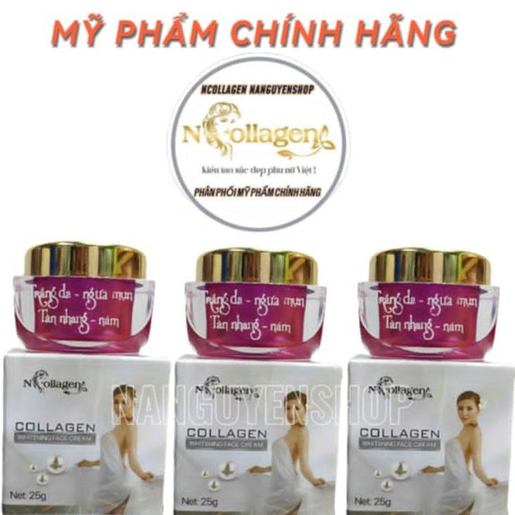  Combo 3 Kem Face Tím N Collagen 10g hỗ trợ chăm sóc da dầu mụn- Dưỡng Ẩm Làm Đẹp Da Chống Nắng SPF 45 Women Nữ Dưỡng Ẩm Da Skincare Chăm Sóc Da kemngay kem  mặt trimun kem  dưỡng  trắng  da  mặt 