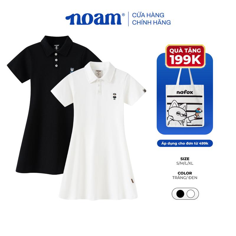 Váy Polo nữ NOAM Teeny Dáng Ôm Body ngắn Vải mềm mịn vượt trội - Màu trắng đen