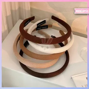 KIYOWO Bando Kain Kecil Motif Polos Lembut Headband Gaya Fashion Korea Import AR087